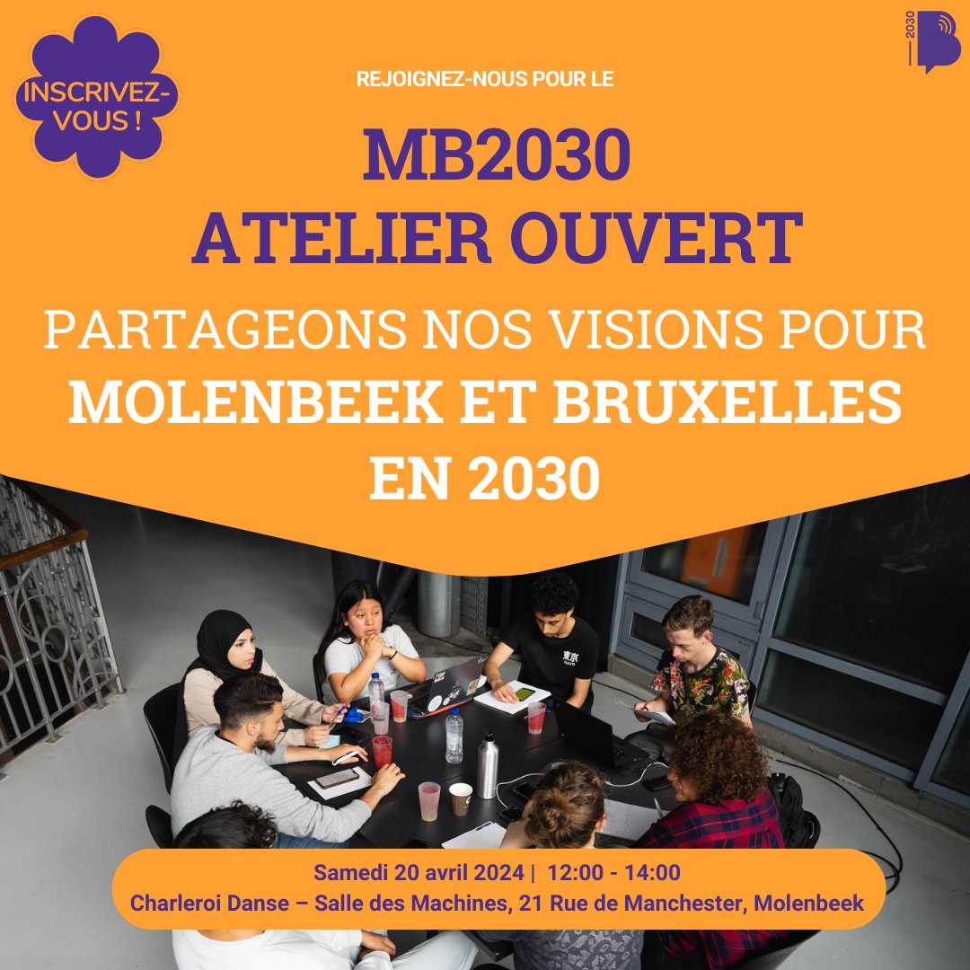 📣 Rejoignez-nous pour un atelier inspirant ! 🤝 Façonnons ensemble l'avenir de Molenbeek et de la région bruxelloise ! Partagez vos idées sur la candidature pour la Capitale européenne de la Culture 🌍
🔗Inscrivez-vous : molenbeekforbrussels2030.eu/fr/participez-…   

#ECOC #MB2030 #SpringAssembly