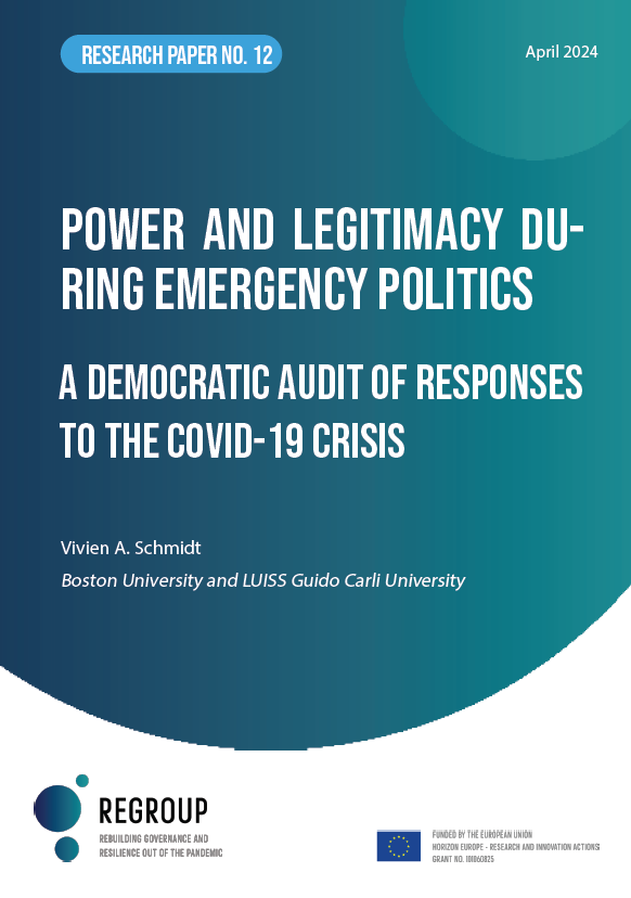 New research paper! How does the exercise of executive power affect #legitimacy and #legitimation in #emergencypolitics? @vivienaschmidt explores the empirical cases of #bordering, #health, and #fiscalpolicy during #covid19. 👉regroup-horizon.eu/publications/p…