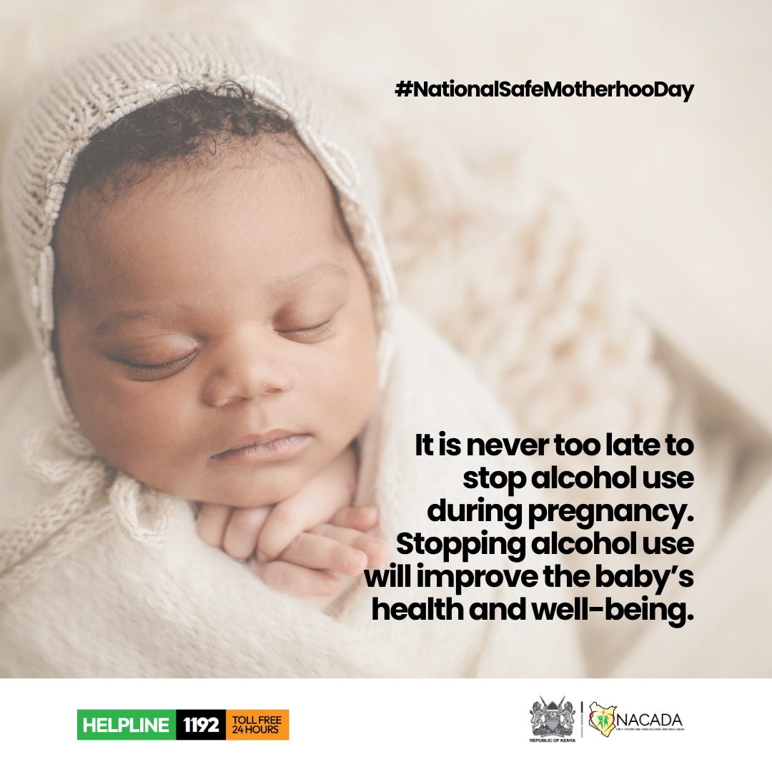 It is never too late to stop alcohol use during pregnancy. Stopping alcohol use will improve the baby’s health and well-being #Nationalsafemotherhooday #NMSD
