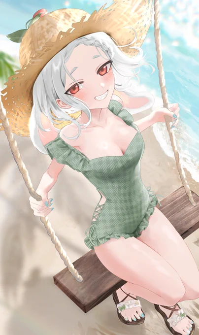 きくり先生()よりコミッションにて描いていただきました!夏をお題にしたとっても透明感のあって素敵なイラスト頂いちゃいました!もふもふ好きは刺さると思いますので是非!この機に依頼してみてね!梨野呂きくりさんはコミッションを募集しています!  
