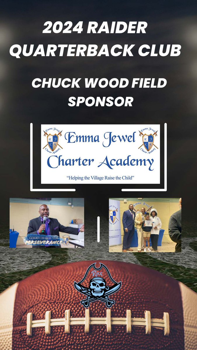 Thank you to Emma jewel charter school for supporting @RockFootball1 huge $ sponsorship