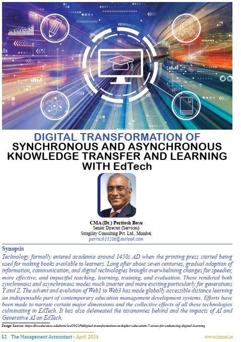 Have made efforts to narrate certain major dimensions of #DigitalTechnologies culminating in #EdTech. It has also delineated the influence of the 'Theory of Multiple Intelligence', Bloom's Taxonomy behind #EdTecg,  Please click to read. linkedin.com/posts/dr-parit…