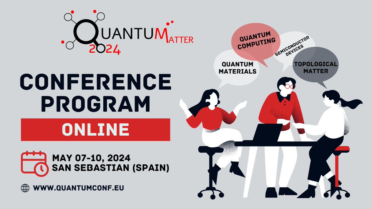 '🚀 Exciting news! The QUANTUMatter2024 conference program is now available! Don't miss out on the chance to dive into the quantum realm with worldwide leading experts. Register now and be part of this groundbreaking event! #QuantuMatter2024 #QuantumComputing #Conference'
