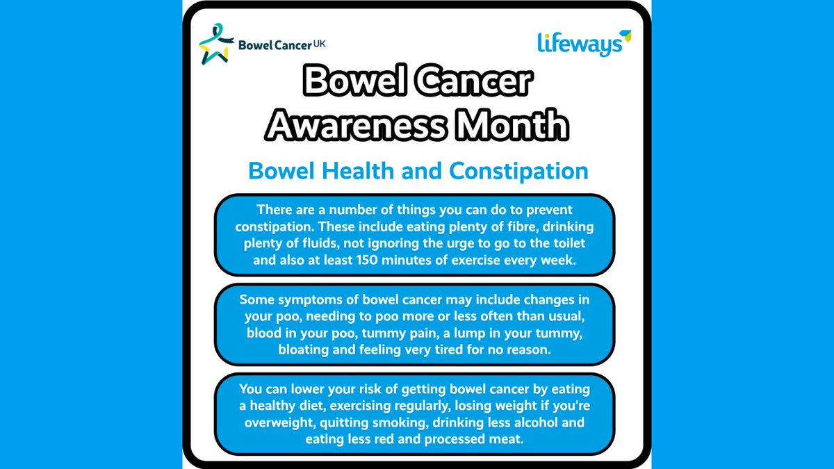 For #BowelCancerAwarenessMonth, we’re sharing facts and information on eating a balanced diet. 👉Check out NHS guidance on bowel cancer symptoms: nhs.uk/conditions/bow… 👉Or, find out more about bowel cancer screening tests: nhs.uk/conditions/bow… #BowelCancer
