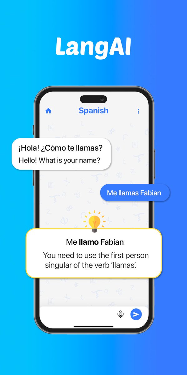fabianmartinnyc's tweet image. I have a 872 day streak 🔥 on @duolingo but I&apos;m still not able to confidently order a coffee...

So today I am launching LangAI on @ProductHunt. You can have real conversations in 20+ languages with an AI and get instant feedback on your mistakes
producthunt.com/posts/langai-2