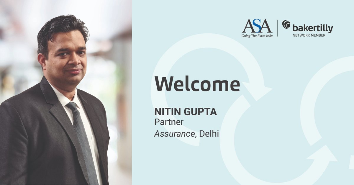 Welcome Nitin Gupta to #ASAFamily. Wishing you much success in the new role.

#ASA #assurance #accountingservices #leadership #consultingservices