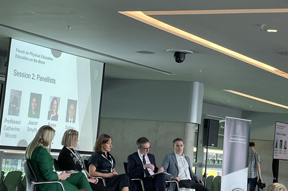 Great to have @smyth_jason as part of the ‘Finding the Time’ panel discussion at the Forum on Physical Education hosted by @Education_Ire at the Aviva Stadium. Thanks to @ThomasByrneTD for facilitating a forum for key physical activity stakeholders to learn and collaborate.