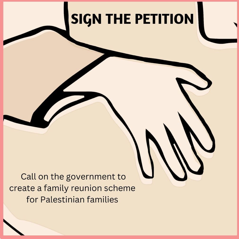 🚨 LET'S GET THIS TO 100K SIGNATURES! We have just until April 18th to collect 15,000 more signatures for this urgent petition by @GazaFamReunited calling on the government to build a new VISA scheme for Palestinians. Add your name + share 👇 petition.parliament.uk/petitions/6485……