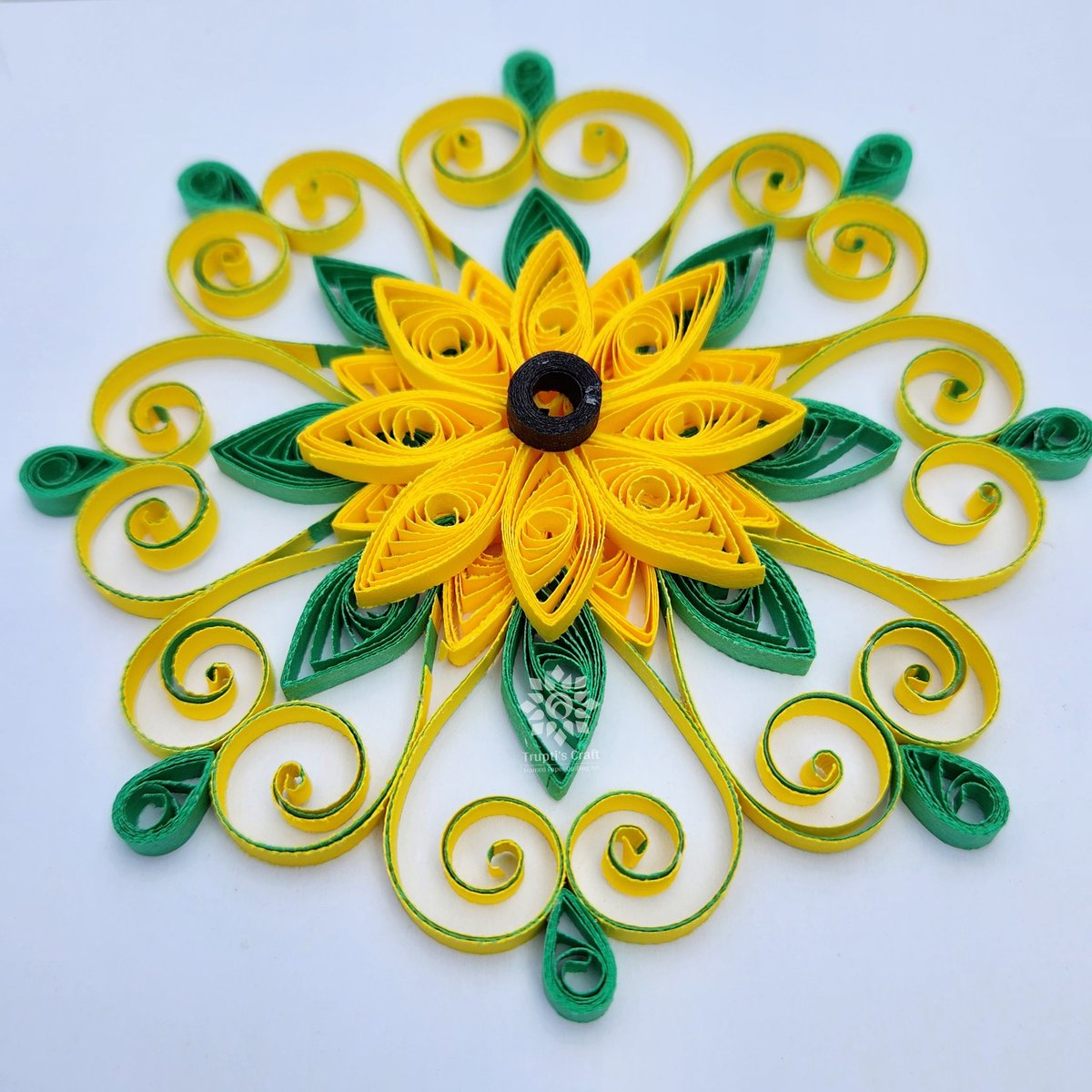 On a scale of 1 to 10, how much did you like this Paper Quilling Sunflower mandala?

#TruptisCraft , #paperquilling,  

#Sunflower,  #sunflowerart, #quillingflower, #quillingsunflower, #paperquillingsunflower, #flowers, #autumndecor , #falldecor, #sunflowerdecor, #summerdecor,