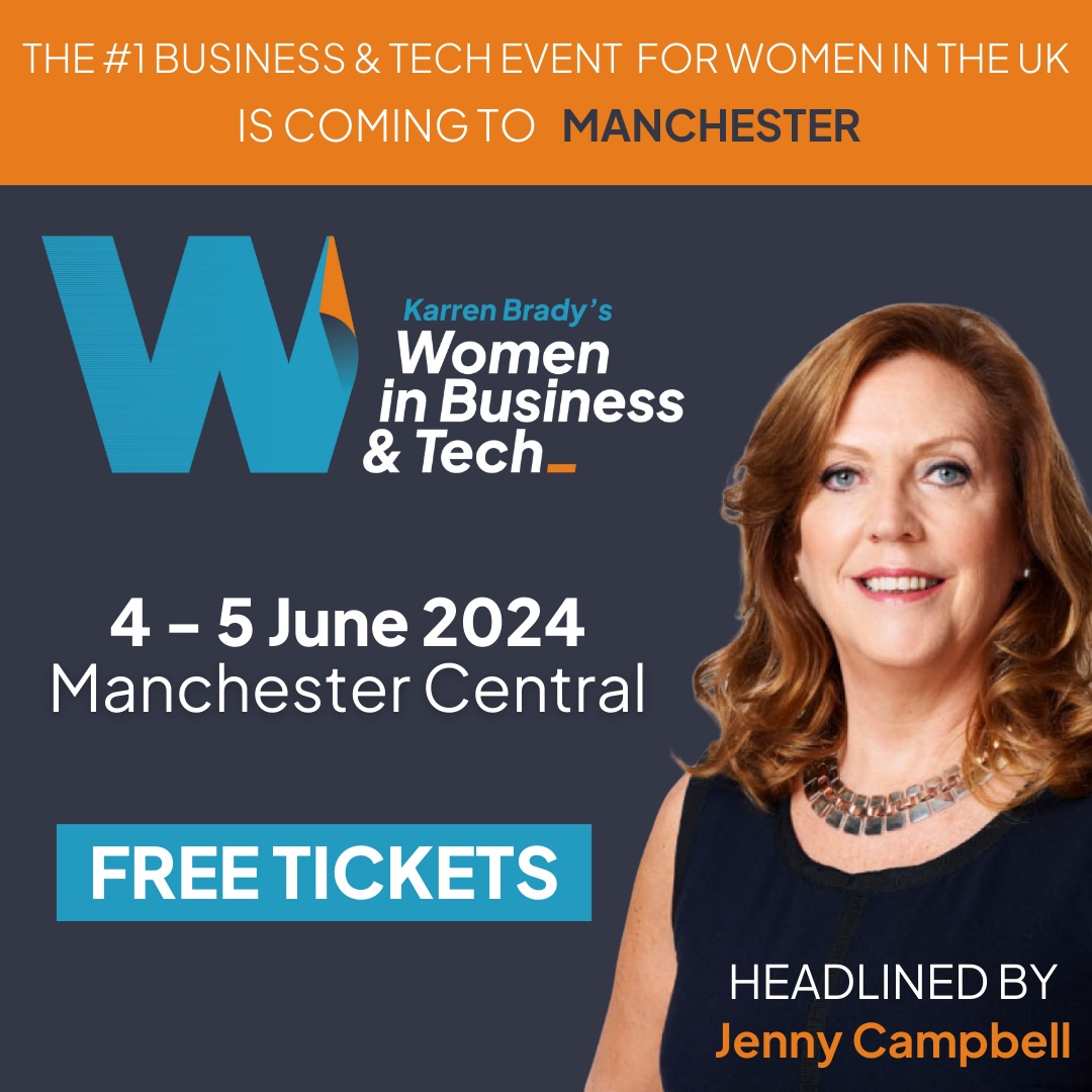 Karren Brady’s Women in Business & Tech Expo is coming to Manchester! The incredible Jenny Campbell is headlining! 🚀 With her track record of turning startups into thriving ventures, she's sure to inspire at #WIBTEMANCHESTER ! Get your tickets now: loom.ly/W-gdrqw