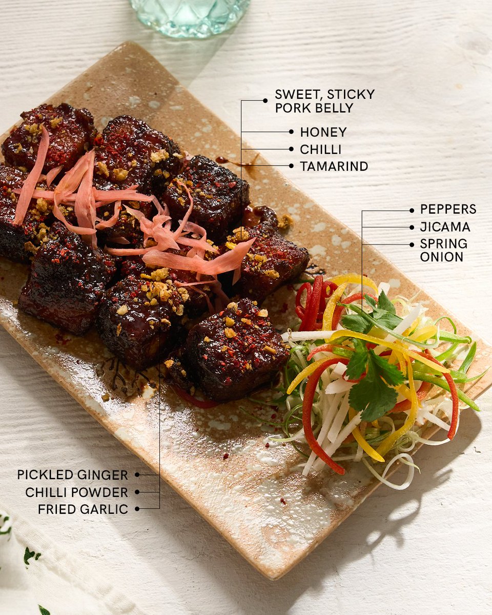 This is your sign to order our Caramelised Pork Belly. 🥩 Featuring tender, bite-sized pieces marinated in a delightful combination of honey, chilli, and tamarind.