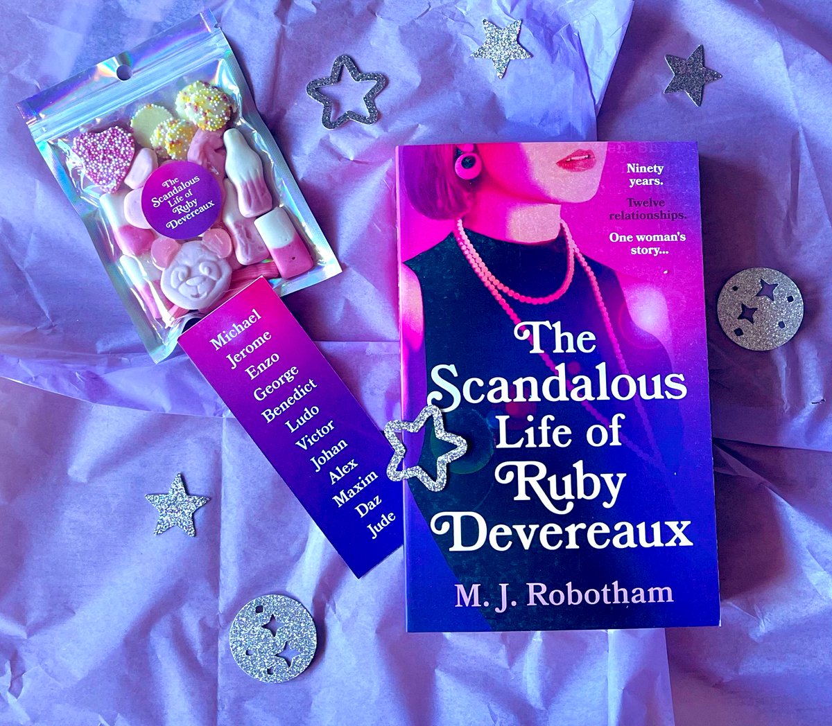 Thank you so much to @shannon_hewitt and @AriaFiction for this gorgeous package to celebrate the publication of #TheScandalousLifeofRubyDeveureaux which is out next week and looks fabulous! A book, a bookmark and a pack of sweets (which I have hidden!) what could be better?