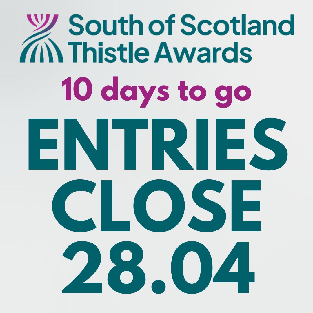❓Have you applied for this year's South of Scotland Thistle Awards in participation with @Caledonia_Park? ❓Have you COMPLETED your entry - or is still sitting as a Draft? ❓Were you nominated but you haven't completed your entry form? 👉ssdalliance.com/thistles/enter…