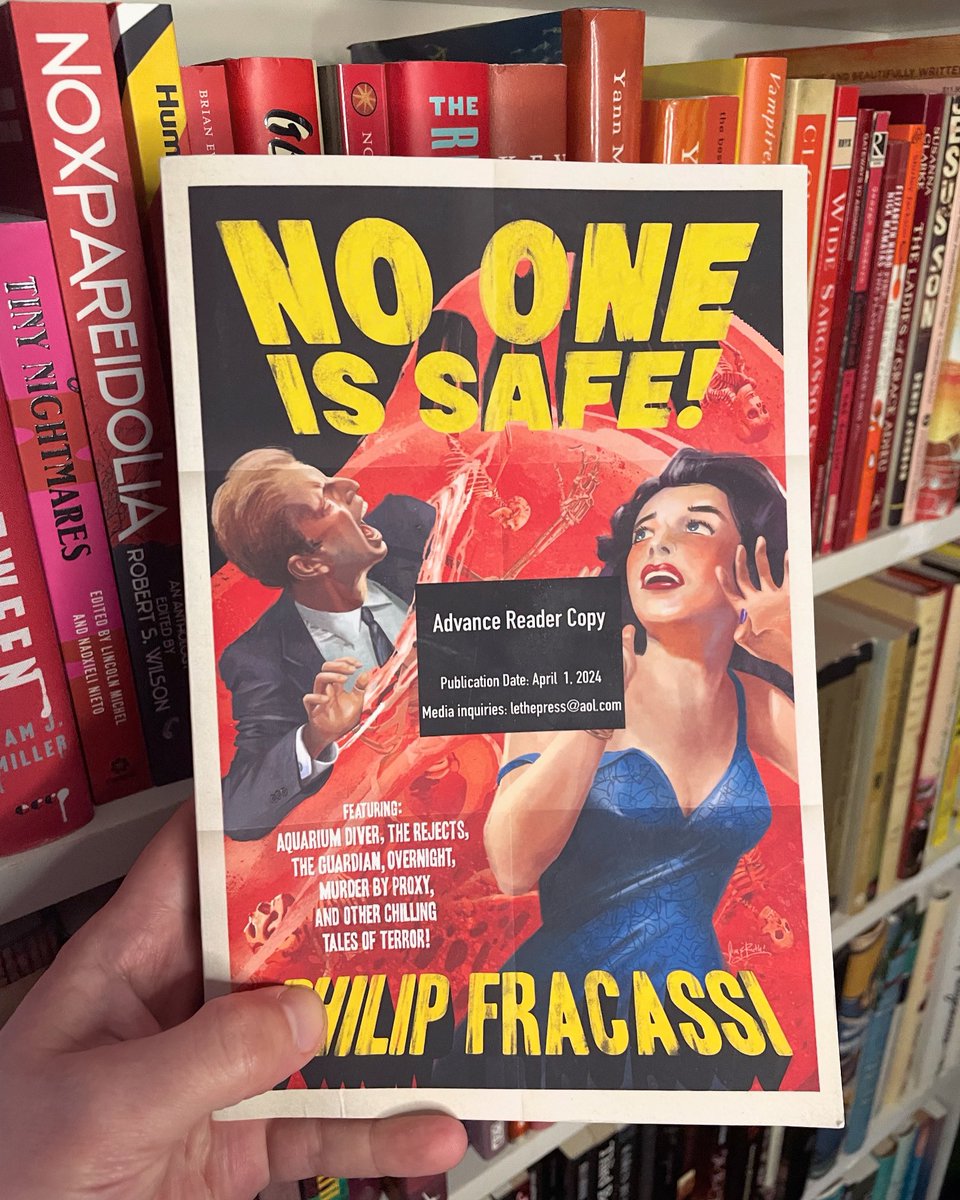 Got some sweet bookmail from @RAforAll!!! Wicked excited to check out @PhilipFracassi’s new collection, No One Is Safe, out from @lethepress this month!!!