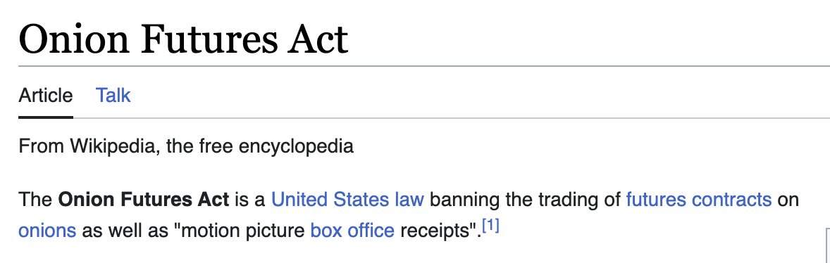 Americans need to drag a long criminalised vice out of the hands of black-market criminals and finally tax and regulate onion futures.