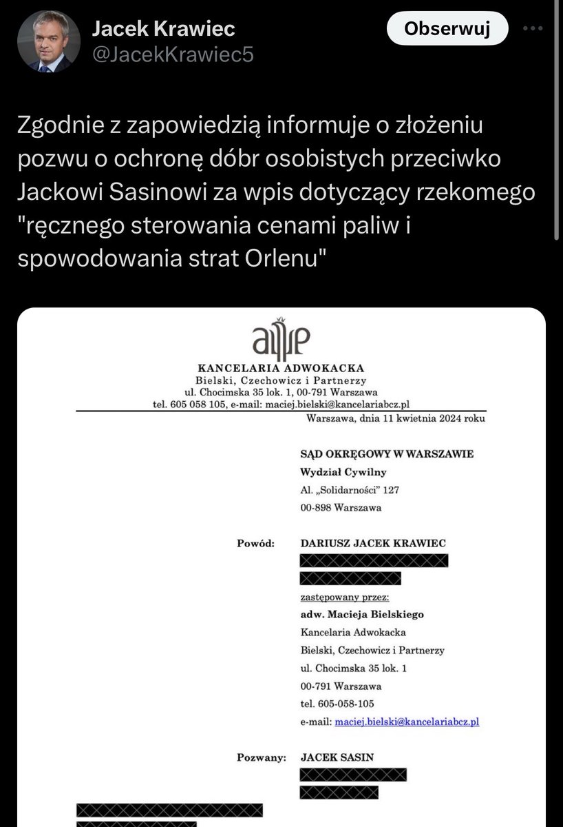 Ludzie Tuska składają pozwy za cytowanie niewygodnych dla siebie artykułów prasowych. Aż tak bardzo się boją, że wyjdzie na jaw prawda o ich działaniach? @JacekKrawiec5