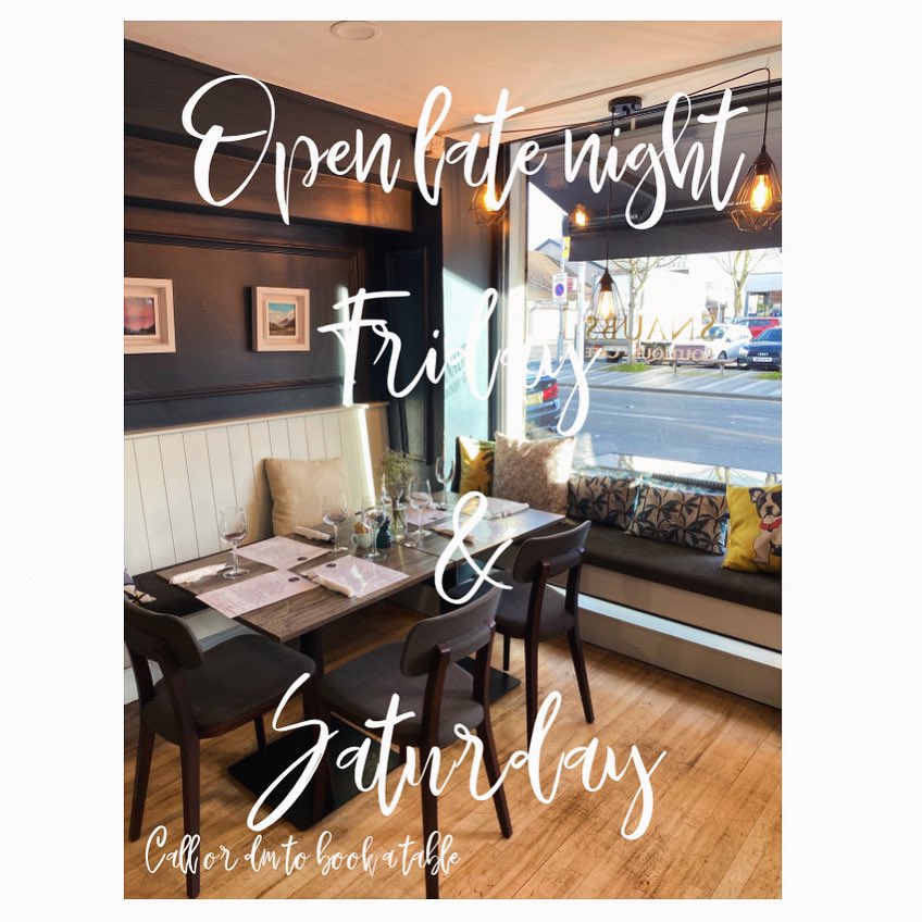 Got weekend plans? Come and join us for dinner. Open late night Friday &amp; Saturday!