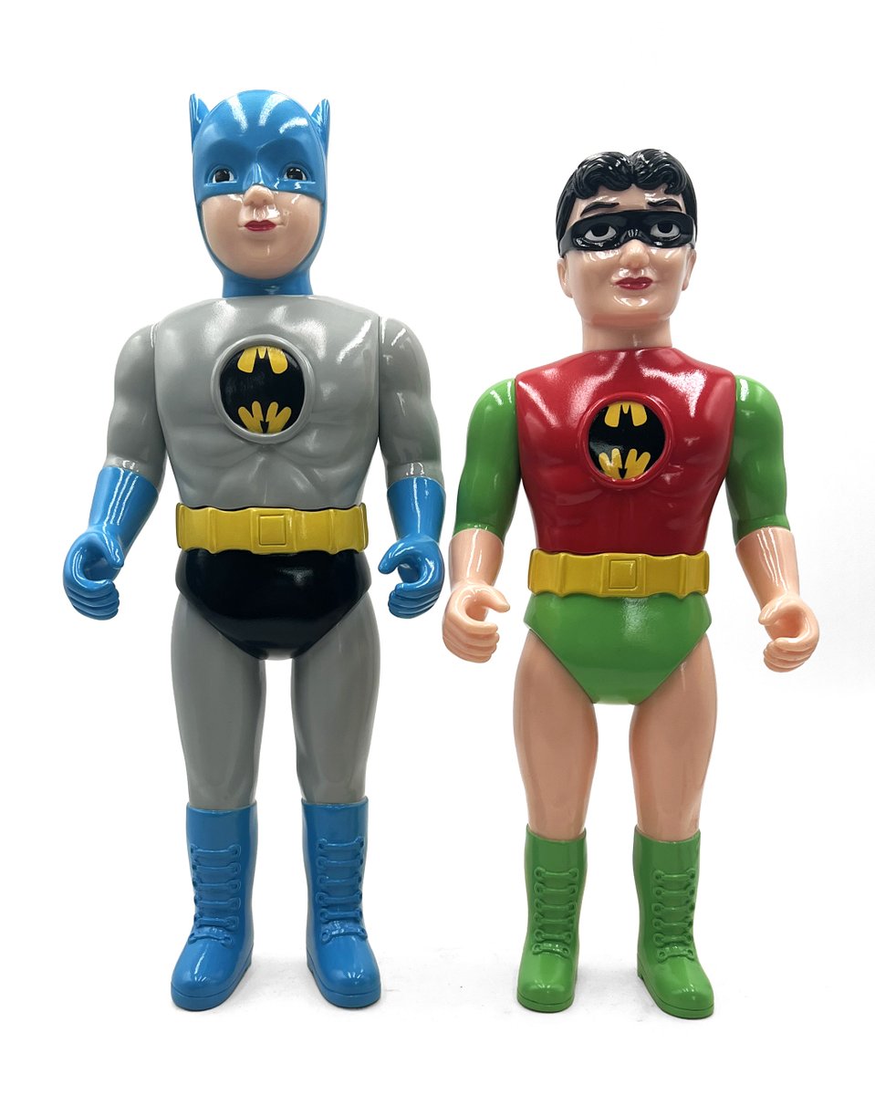 Awesome_Toy's tweet photo. SPACE FLYMAN and PUNCH BOY 6th edition

This version's color scheme is inspired by the 1972 MEGO "World's Greatest Super Heroes" toy line.

Pre-order available at @ToyUndergroundStore
https://t.co/axMOOLBvfG

#sofubi #ソフビ #bootlegtoy #batman #robin #バットマン #spaceflyman https://t.co/XGnfmS0D7N