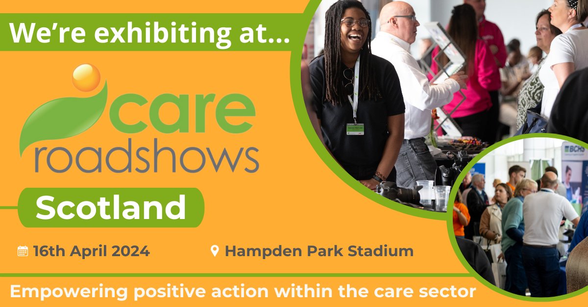 We're excited to be exhibiting at the @careroadshows Event in Scotland next week! Come and talk to us to discover how our Connected Care Platform can enable your carers to save up to 1 hour per day on admin tasks and spend more quality time with residents! #careroadshows