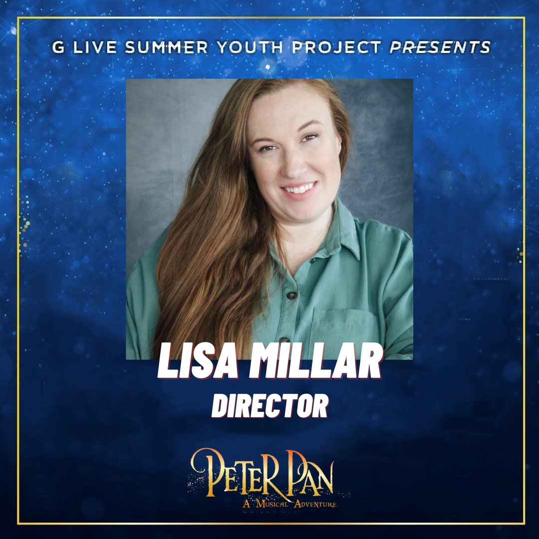 🚨 SYP Creatives Announcement 🚨 We're thrilled to have the amazing Lisa Millar joining us to direct our Summer Youth Project this year. We're over the moon to have you onboard Lisa! #Glive #SummerYouthProject #PeterPan