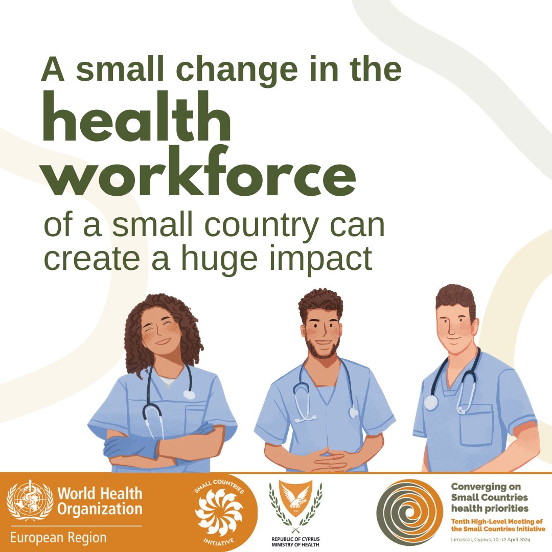 Small countries are also facing #HealthWorkforce challenges. Key priorities? 🔑align education systems to population needs 🔑strengthen professional development 🔑strengthen health information systems 🔑expand use of digital tools bit.ly/4aO7G0c
