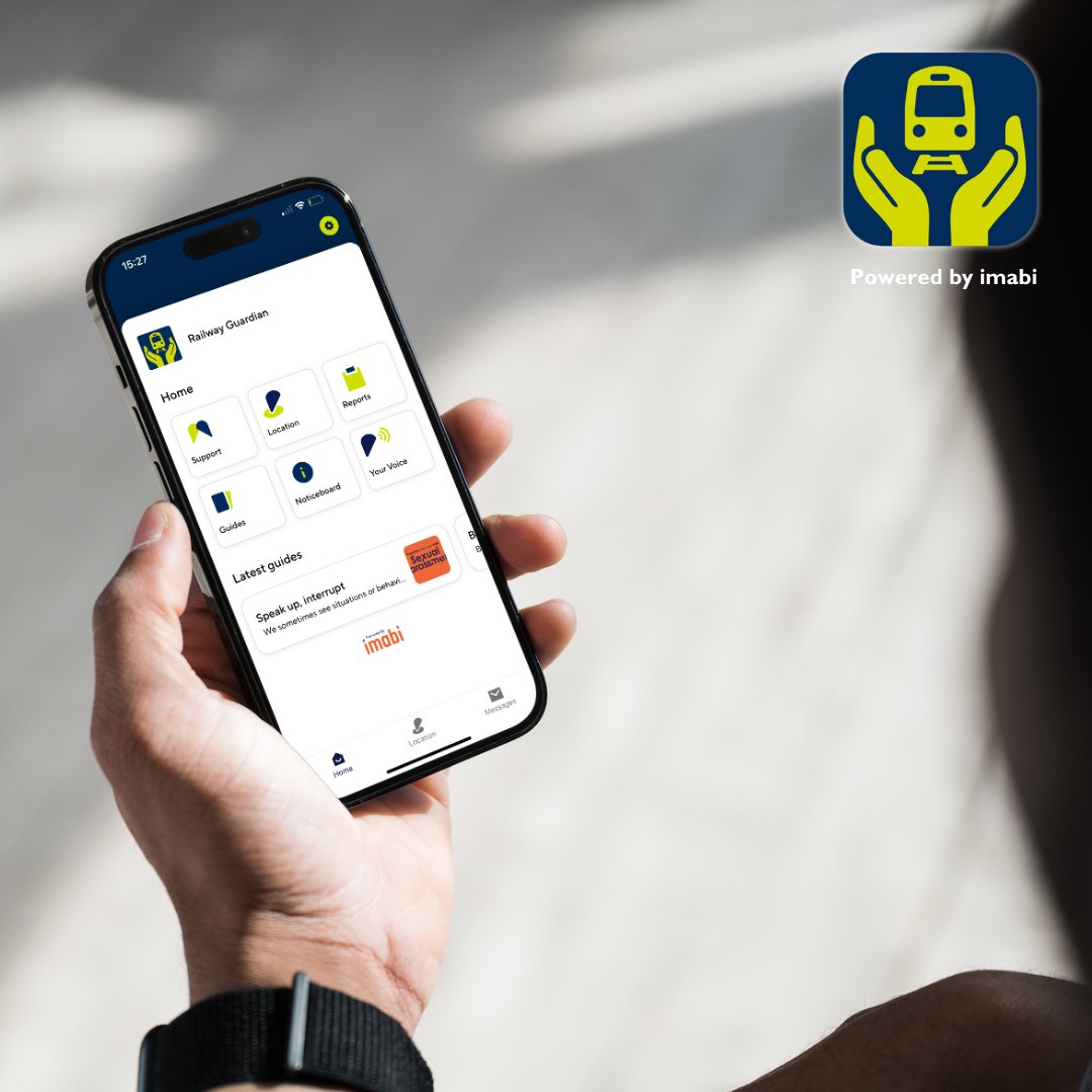 Have you downloaded the Railway Guardian app? 📲 

Developed for the @BTP and powered by imabi, the free-to-use platform allows users to report crimes or concerns they experience whilst on the UK rail network!

See more 👉 bit.ly/4aFMWrd

#BritishTransportPolice