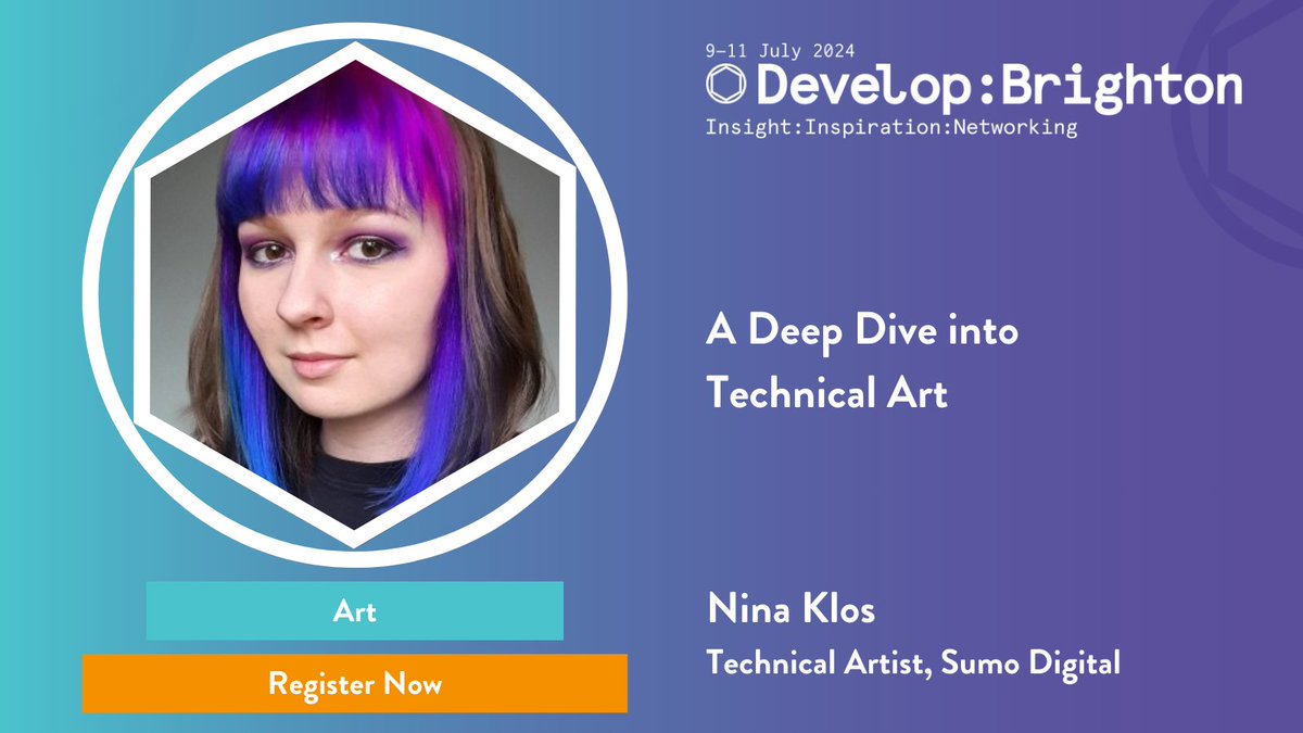 Don't miss @SumoDigitalLtd's Nina Klos(@nina_m_klos) discussion as they deep dive into what technical art is, its history & how it fits into development teams. Find out more: developconference.com/speakers/nina-… #DevelopConf