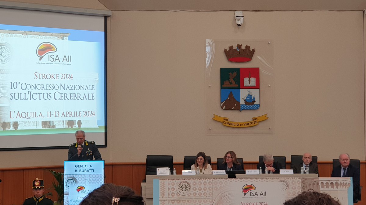 Kicking off the Italian Stroke Congress in L'Aquila at the GdF Academy! @Simona_Sacco_ @ISA_AII_Young @GDF @Brainomix @Giu_Reale @ESOstroke
