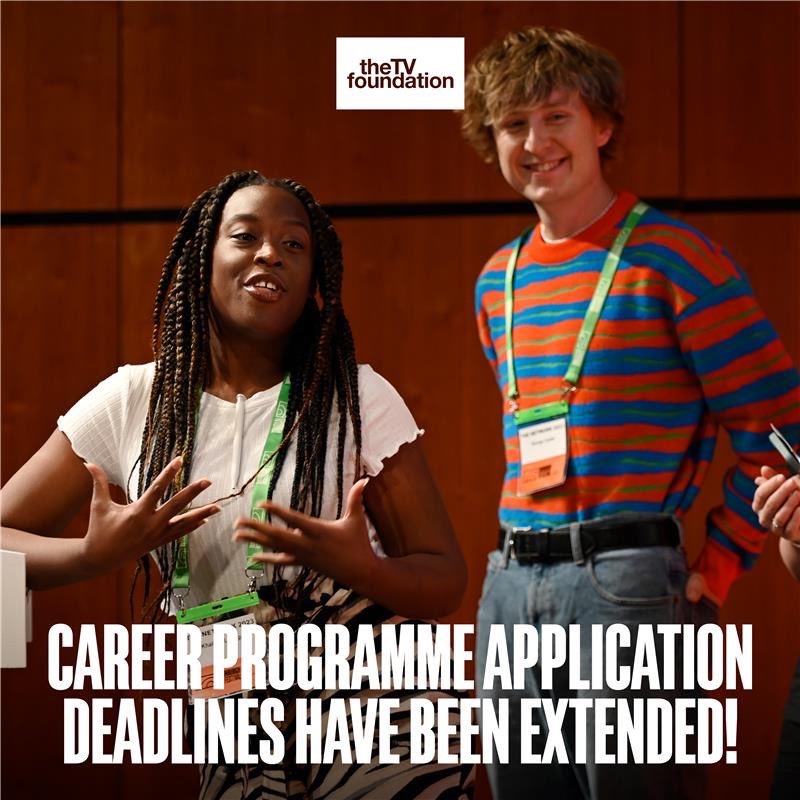 ￼ ❗️DEADLINE EXTENDED ￼❗️   The application deadline for The Network, Ones to Watch and ReConnect is officially extended to Thursday 18 April at 23:59.   Learn more and apply 👉 bit.ly/TVFoundation
