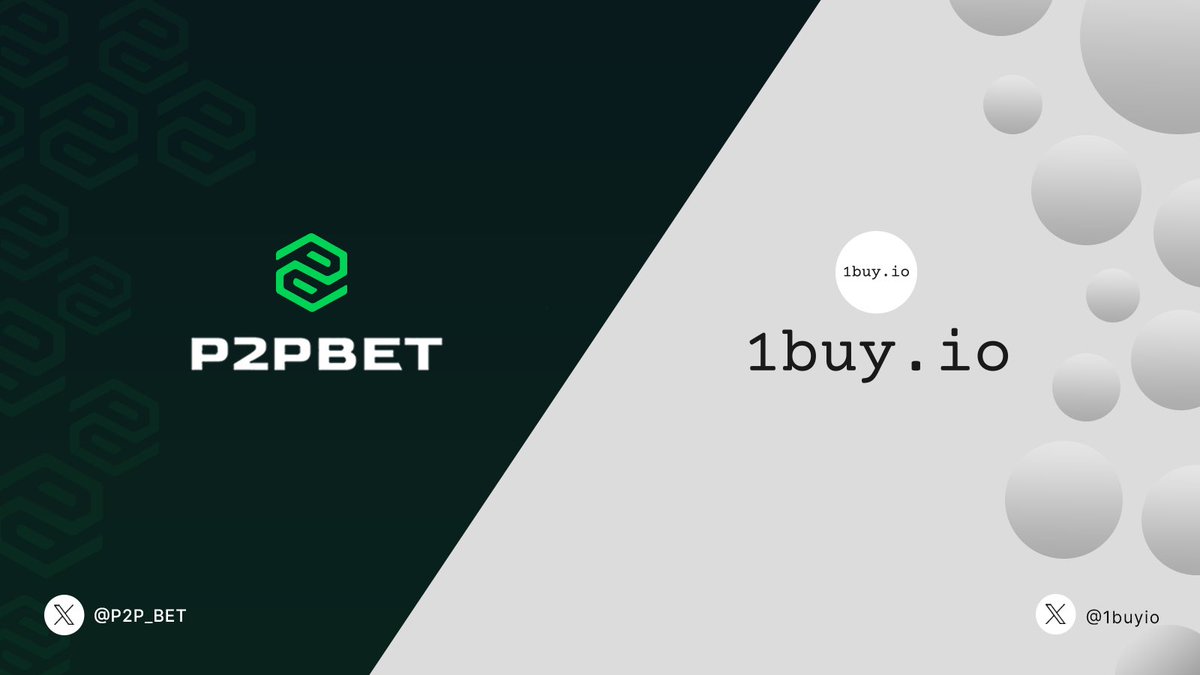 Exciting Partnership Announcement 🎉
<a href="/P2P_BET/">P2PBET</a> 🤝 <a href="/1buyio/">1buy.io - Any Fiat to Anything on Crypto</a> 

Our Goals?
<a href="/P2P_BET/">P2PBET</a> and <a href="/1buyio/">1buy.io - Any Fiat to Anything on Crypto</a> aim to synergize their innovative technologies and facilitate cross-chain swap integration to unlock new opportunities for users in the #Web3 space. 

Stay tuned for exciting developments🚀