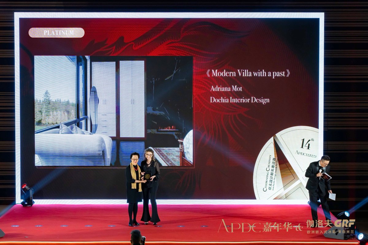 adrianamot_ca's tweet image. DOCHIA INTERIOR DESIGN WINS  PLATINUM IN ASIA- Adriana Mot took the stage  for her innovative  design that embodies the principles of Selftropy wellbeing. 

#interiordesignaward #neurodesign #landofdochia
#selftropy #wellbeing #award
 #livawards #hfarmani  #CanadianDesign