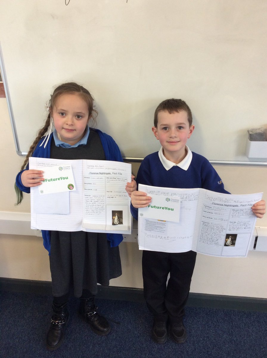 Fantastic fact files on Florence Nightingale in Year 2! #FutureYou