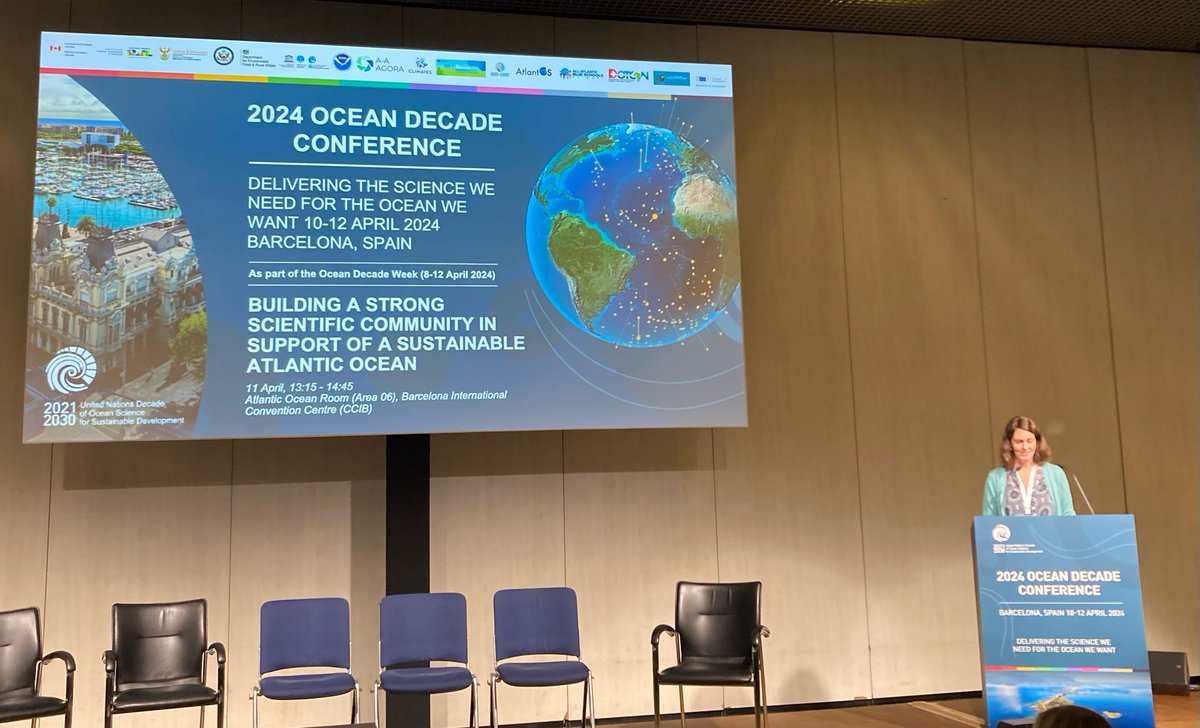 🧵Dr. Arran McPherson @FishOceansCAN @PechesOceansCAN is kicking off the @UNOceanDecade satellite event co-branded by the #AtlanticAll Ocean Research and Innovation Alliance

🌊🌐Dive into the discussion on building a stronger scientific community for a sustainable #AtlanticOcean