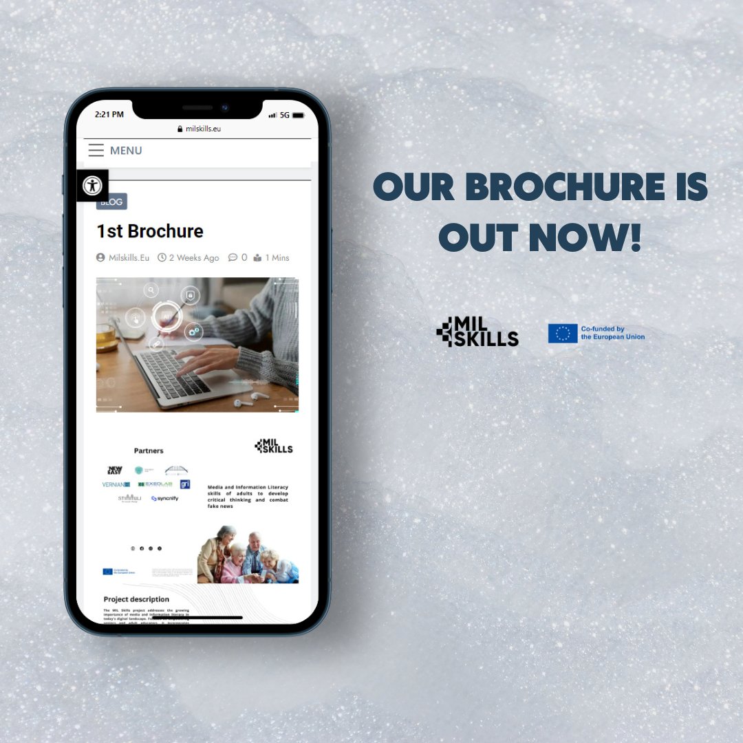 Our brochure is now available on our website ready to give you all the information you need to know and designed to empower seniors and adult educators in today's digital landscape.

 milskills.eu/?p=337