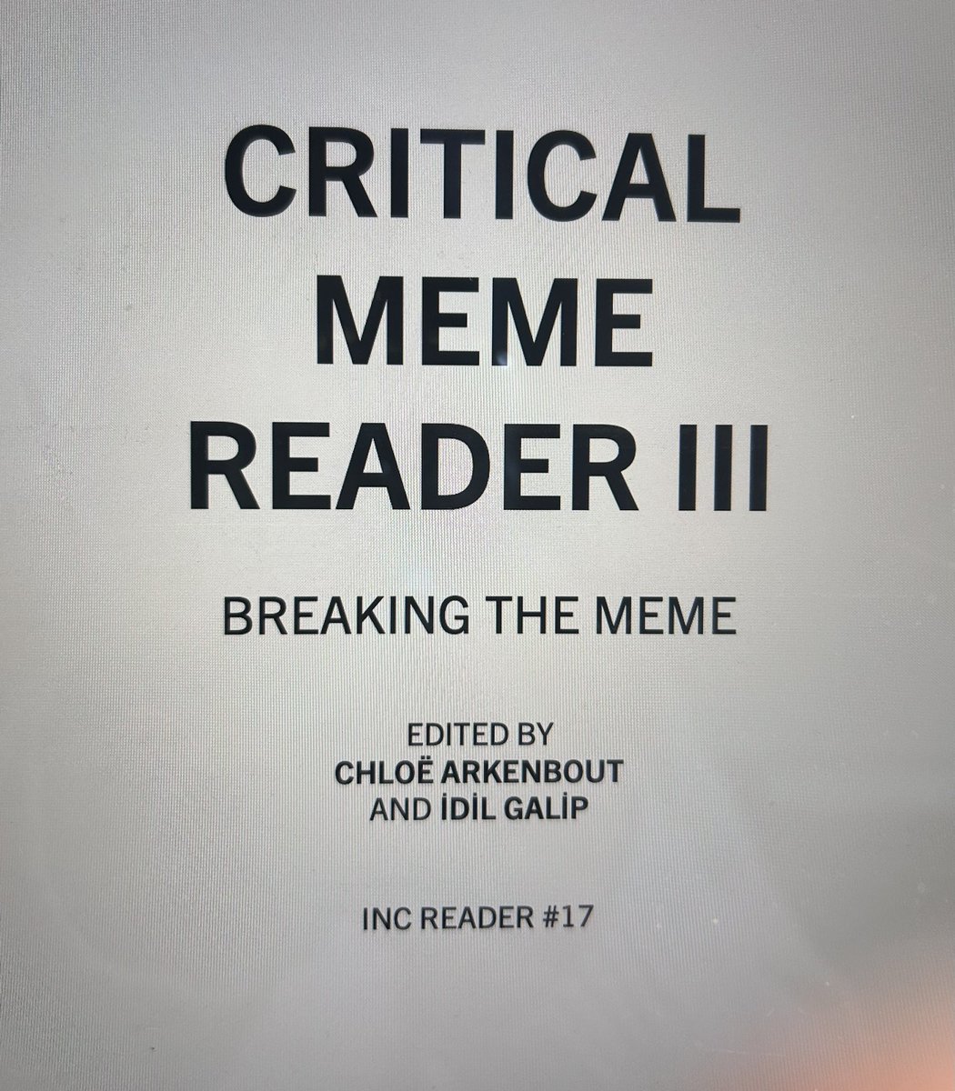 'Critical Meme Reader III: Breaking the Meme' is off to the printers! 📈📘🧠🥰💯 Editing this with my lovely friend Chloe was an amazing experience and we are so excited to welcome you all to the launch of the book on May 17 at SPUI25 in Amsterdam. Open access: ebook and print!