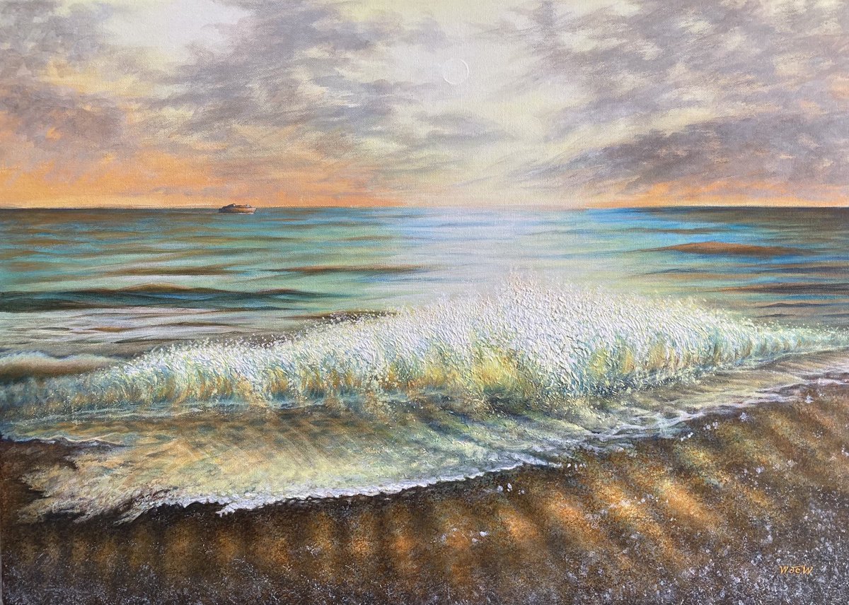 Back from Dieppe - Seaford Beach Acrylic on canvas #seascape #painting #Seaford #artistonX #artistoninstagram