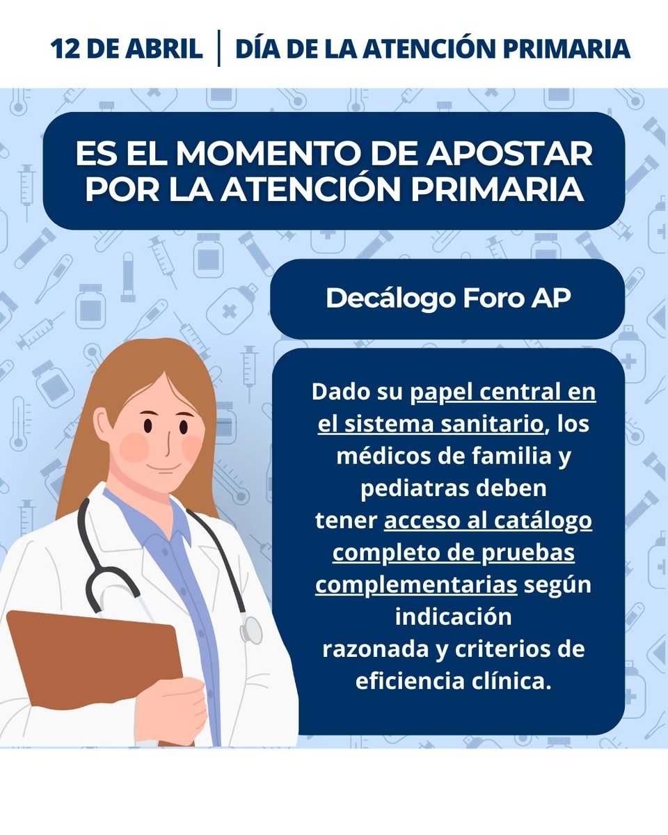 Es el momento de apostar por la #AtenciónPrimaria 🗓️ 12 de abril #DíaAtenciónPrimaria. Foro de #AP #ApostarPorAtencionPrimaria #ApostarPorAP #MomentoAP @ceem_medicina @cesm_sindicatos @SEMERGENap @semfyc @SEMG_ES @sepeap