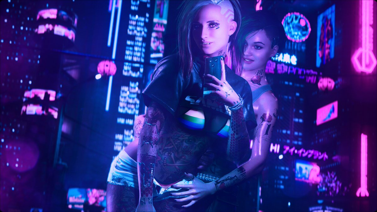 trying more pics with 2 characters. #Cyberpunk2077 #PhantomLiberty #VirtualPhotography #RTXON