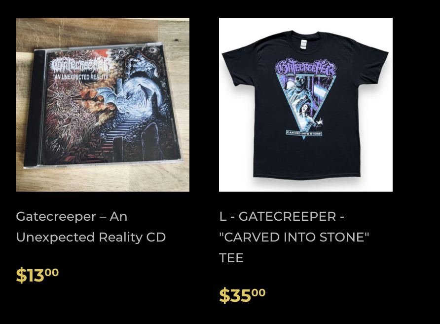 💀GATECREEPER💀
We have in some fresh Gatecreeper merch, CDs and LPs currently. Get your fix in of HM2 assault and groove. Gatecreeper goods go quick so make sure to give it a browse! LINK IN COMMENTS

#gatecreeper #HM2 #arizonametal #metalmerch #vinylrecords