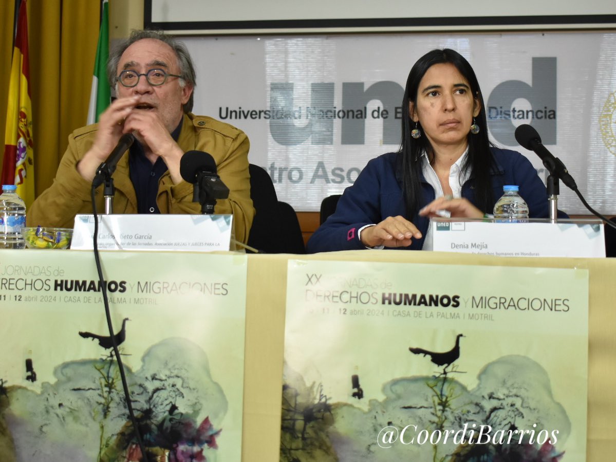 “Migraciones y Derechos en America Latina” a la que nos acerca la Defensora de DdHh Hondureña Denia Mejia. “Las potencias pretender dividir para evitar las luchas de los pueblos latinoamericanos” recuerda la defensora. En @jornadasmotril