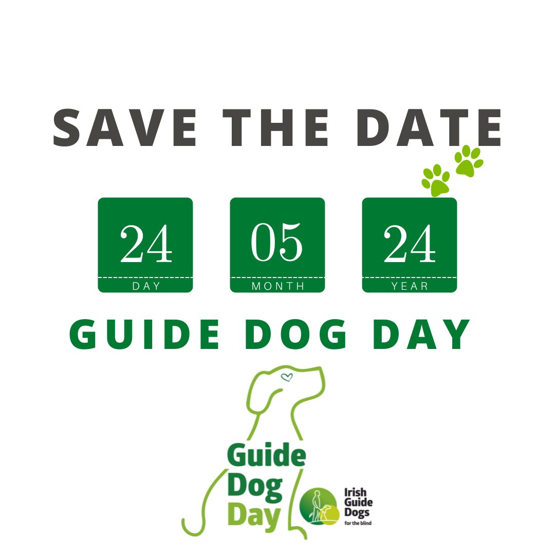 SAVE THE DATE!

Guide Dog Day is Friday 24 May!

Why not get involved by volunteering to join a fundraising collection taking place in your county or hold your own fundraiser?

Contact us at Info@GuideDogs.ie

More details to follow.

#ChangingLives