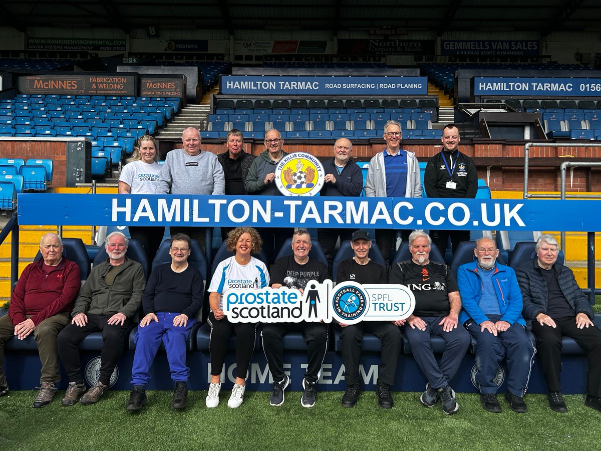 We are so proud of this group of men who have today completed their Prostate FFIT course. 💙 Over the past 12 weeks at Rugby Park, they have come together to improve their own wellbeing, and that of their peers living with prostate cancer.