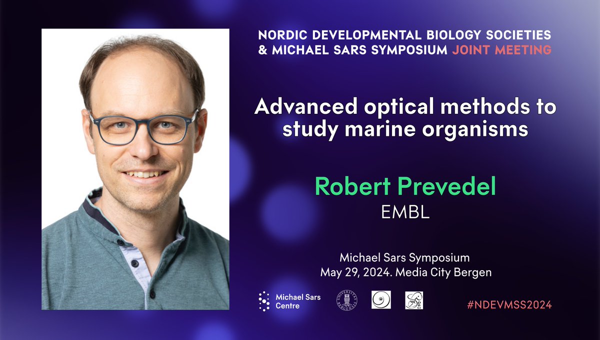 During #NDEVMSS2024, @embl group leader Robert Prevedel @Prevedel_Lab will share his team’s efforts to develop novel imaging solutions for marine organisms – in the laboratory and in the field 👏 Don’t miss out! ➡️tinyurl.com/NDEVMSS24 @UiB @swedbo & FSBD