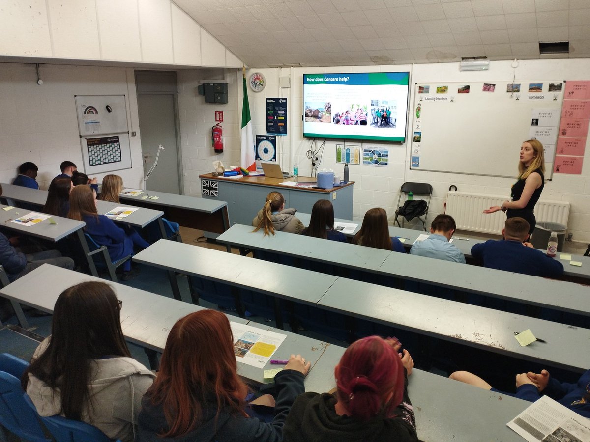 Thanks so much to Georgina from @concernactive for a very interesting workshop on conflict. The students were completely absorbed in the conversation. @stjosephsrush @c_cutliffe