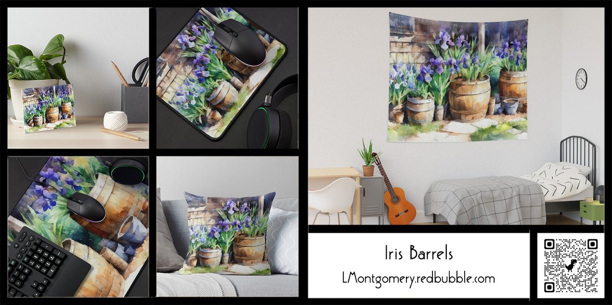 'Iris Barrels' by Leslie Montgomery offered in Redbubble
redbubble.com/shop/ap/160112…
#redbubbleartist #findyourthingredbubble #onlineshoping  #wallart  #clothing  #stationary  #Accessories