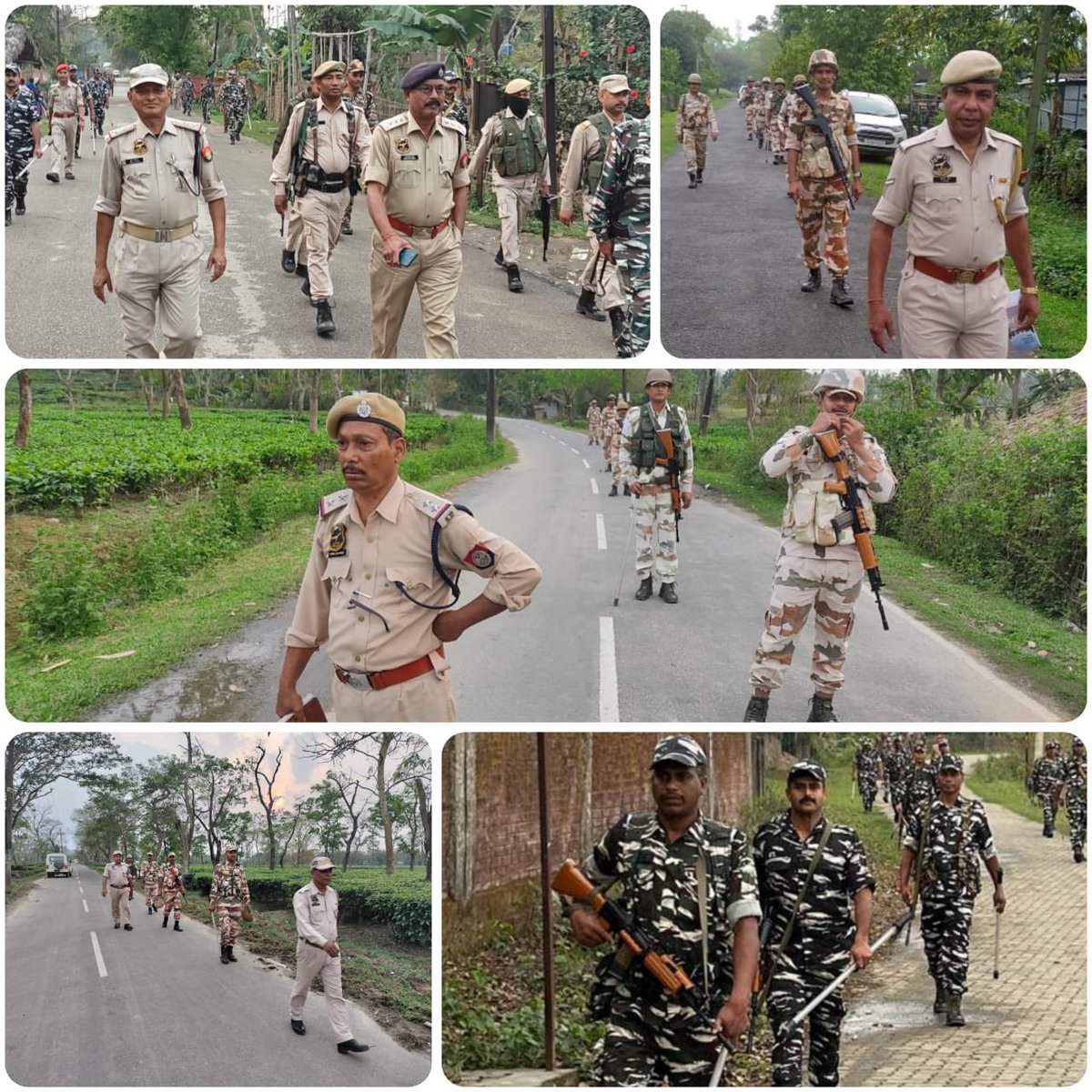 Road march / area domination conducted in Lahowal and Namrup PS area led by DSP(HQ), PS staff and CAPF. #PeacefulGPE24 @CMOfficeAssam @assampolice @DGPAssamPolice @gpsinghips @HardiSpeaks