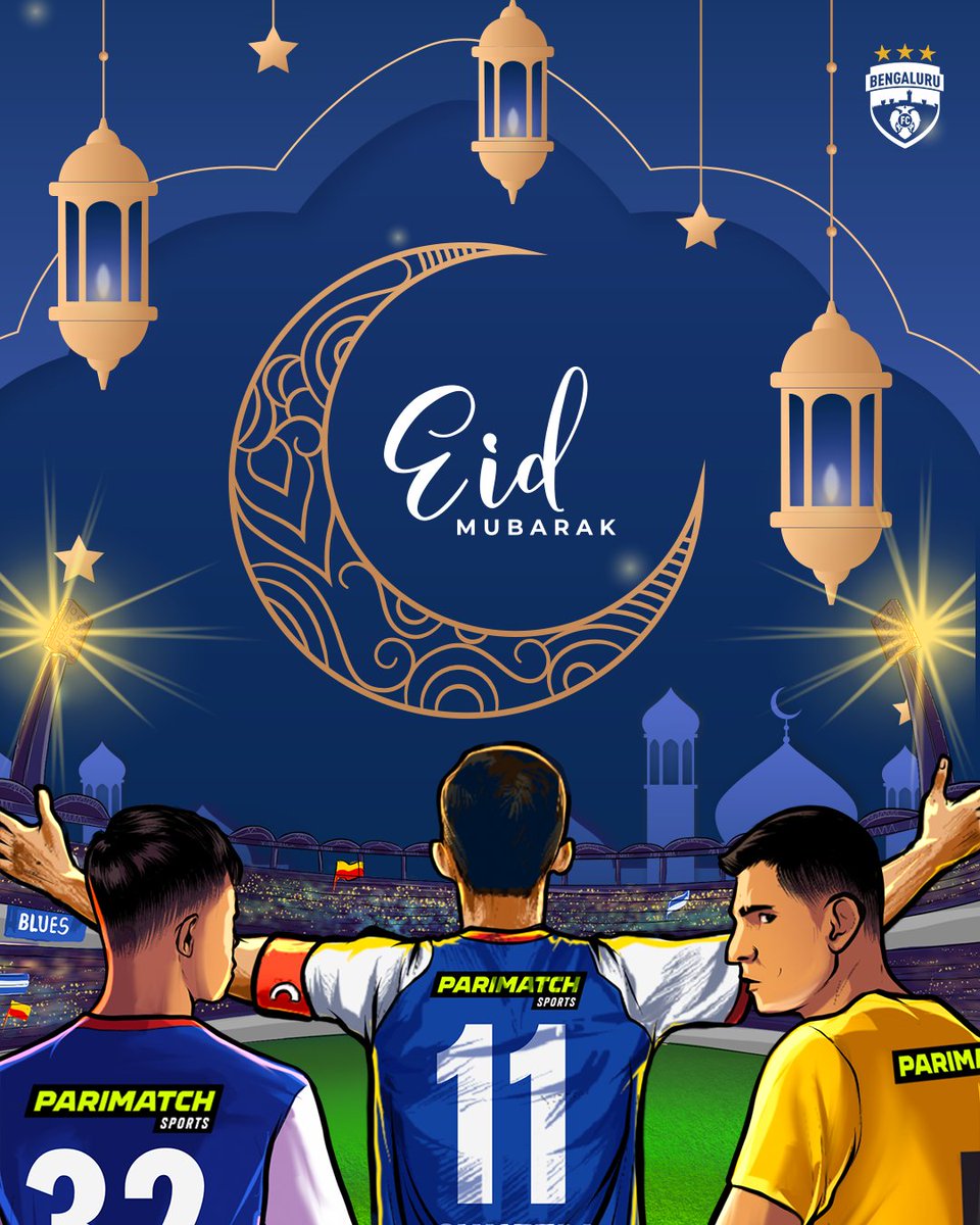 Eid Mubarak to everyone celebrating! ✨ From all of us at Bengaluru FC, may this day bring peace, happiness, and togetherness to you and your loved ones. 💙 #WeAreBFC #ಸಂತೋಷಕ್ಕೆ