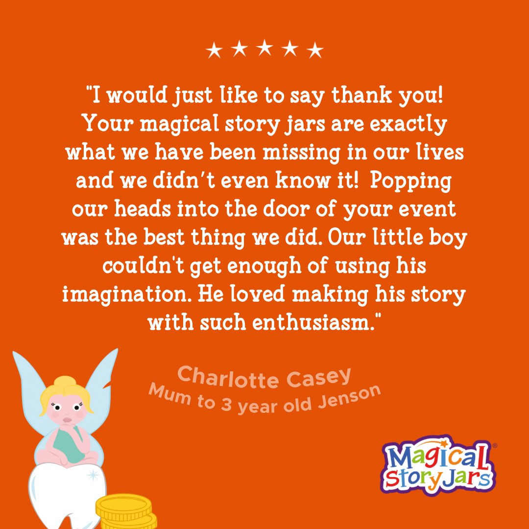 ✨ We're over the moon that our story jars found their way into your hearts Charlotte and Jenson.  Thanks for such kind words.  🌈💫 #happycustomer #childrensactivities #learningthroughplay