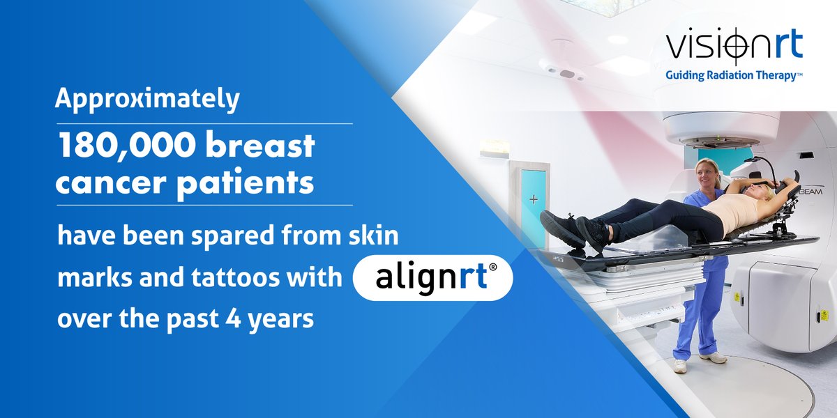 With hundreds of centers using AlignRT to deliver tattoo and mark-free treatments, we are proud to share that approximately 180,000 breast cancer patients have been spared the need for permanent tattoos during radiation therapy treatments. Learn more: visionrt.com/tattoo-and-mar…