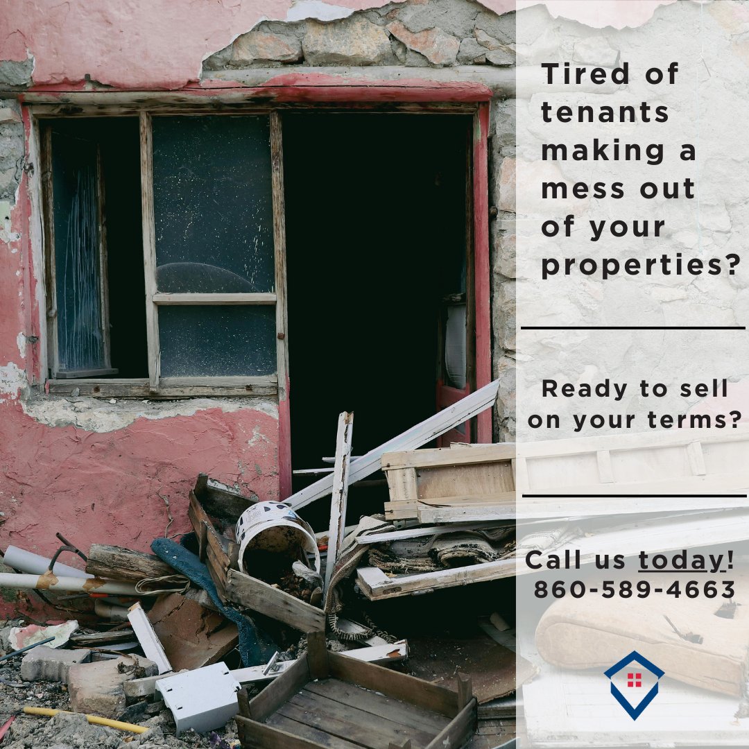 With warmer days ahead, we all have vacation on the mind! Liquidate your headaches, I mean rental properties! We'll buy your rental regardless of how much damage your tenant might have done! 

#ValleyResidentialGroup #Landlord #tenants #SellNow #Sell #ASIS #Vacant #SouthingtonCT